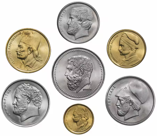 1984 г. -Греция набор монет (7 монет в жесткой упаковке) 1984 г. -Греция набор монет (7 монет в жесткой упаковке)