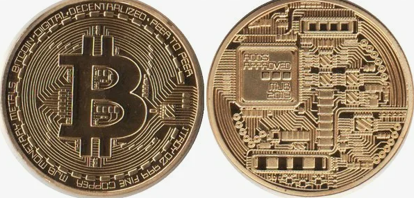 Bitcoin (Биткойн) Коллекционная сувенирная монета золотого цвета Bitcoin (Биткойн) Коллекционная сувенирная монета золотого цвета
