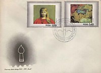 1971 - Польша - Stamp Day - Women in Polish Paintings (Girl in a Red Dress, by Jozef Pankiewicz (1866~1940), Nude, by Leon Chwistek (1884-1944)