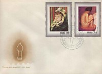 1971 - Польша - Stamp Day - Women in Polish Paintings (Mrs. Fedorowicz, by Witold Pruszkowski (1846-1896), Nude, by Wojciech Weiss (1875-1950)