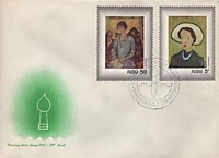1971 - Польша - Stamp Day - Women in Polish Paintings (Woman with Book, by Tytus Czyzewski (1885-1945), Artist's Wife with White Hat, Zbigniew Pronaszko (1885-1958)