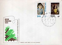 1974 - Польша - Stamp Day - Children in Polish Paintings (Girl, by Stanislaw Wyspianski / Florentine Page, by Aleksander Gierymski)