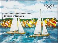 1983 - (Верхняя Вольта) Олимпийские игры - Лос-Анджелес-1984 (Парус) (гаш.)