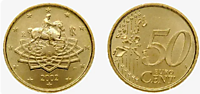 50 Евроцент - 2002 год (Италия)