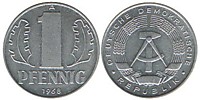 1 пфенниг, 1968 год
