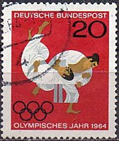 Olympisches Jahr 1964 Tokio 20 Pf Deutsche Bundespost